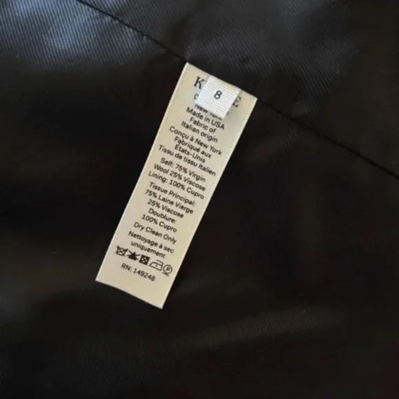 KHAITE NWT Nathan Virgin Wool Blend Double Breasted Blazer Jacket Black 8 - Picture 9 of 9